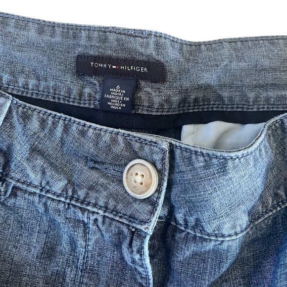 Tommy Hilfiger Blue Denim/Linen Shorts | Size 6 - Picture 5 of 7